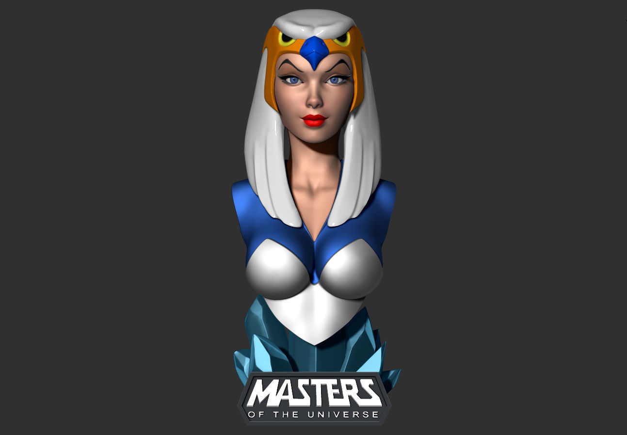 Sorceress - MOTU Bust 3D print model_3
