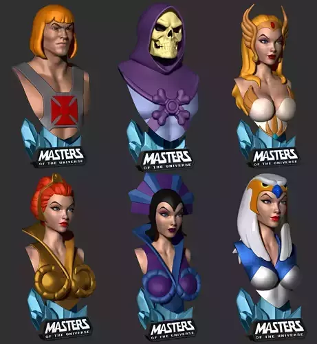 MOTU Busts Pack 3D print model