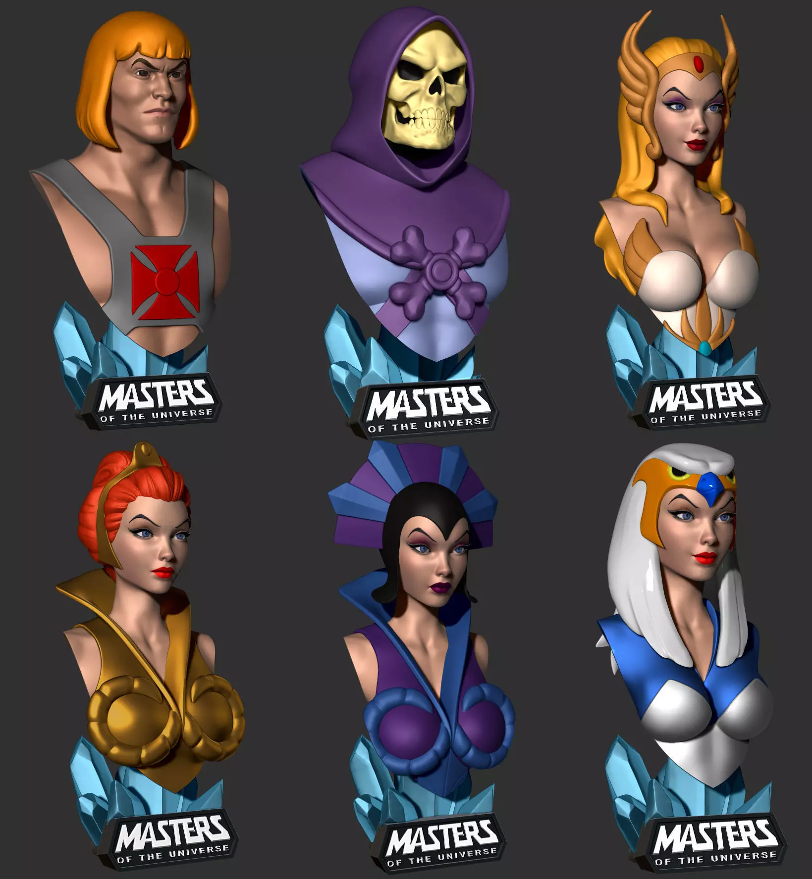 MOTU Busts Pack 3D print model_0
