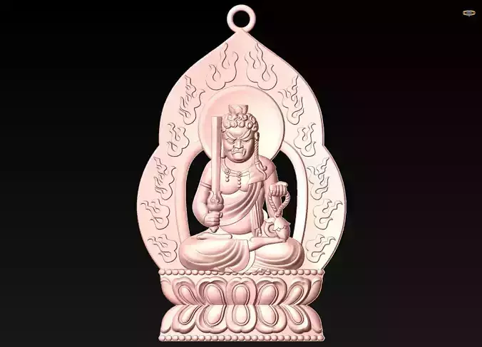 Acala Vidyaraja Pendant - Fudo Myoo Pendant - N023909