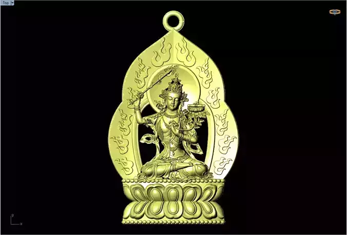 Manjushri Bodhisattva Buddha Pendant