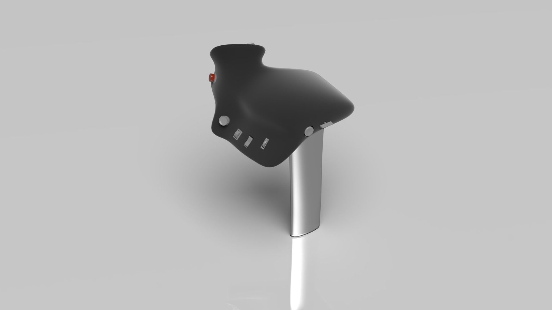 Throttle grip for fighter jet 3D model_2