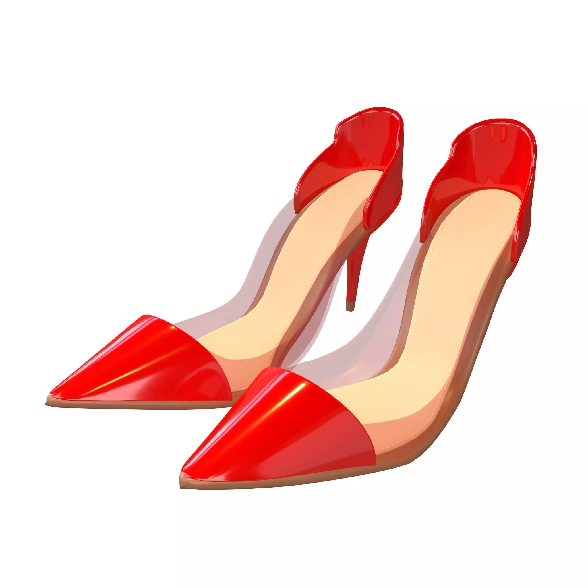 High Heel 12 Low-poly 3D model_0