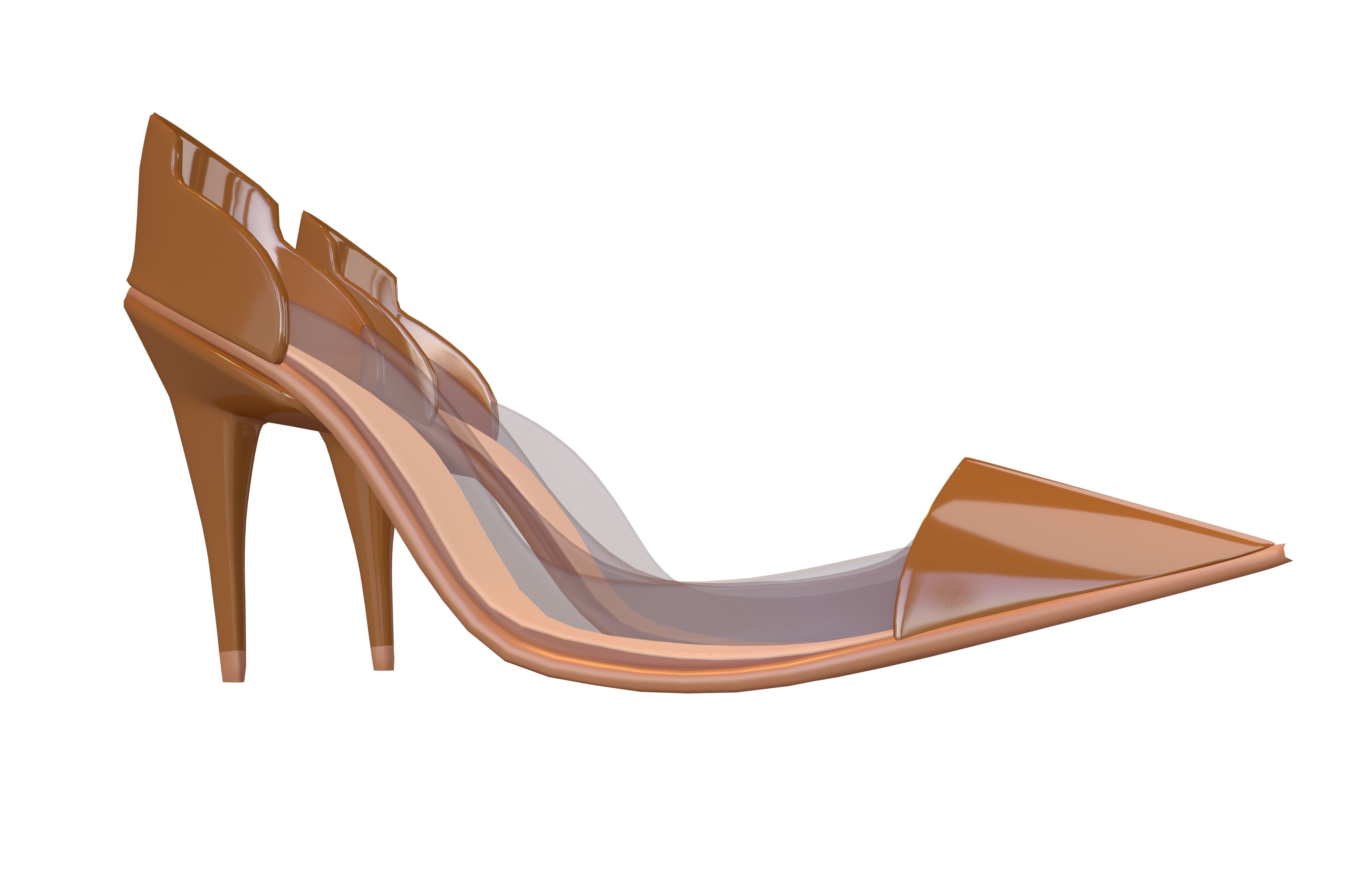 High Heel 13 Low-poly 3D model_3
