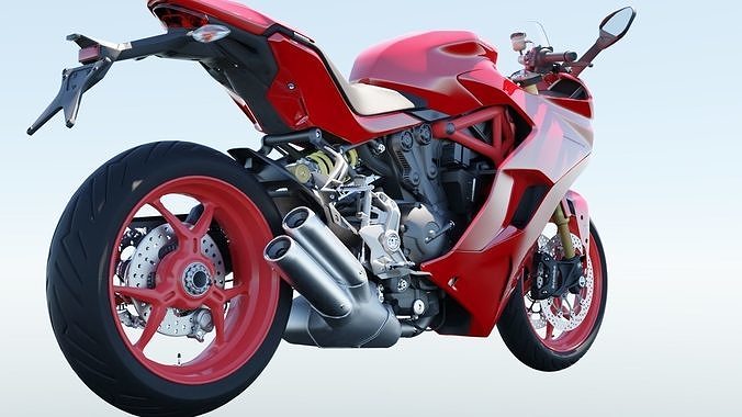 motorcycle Low-poly 3D model