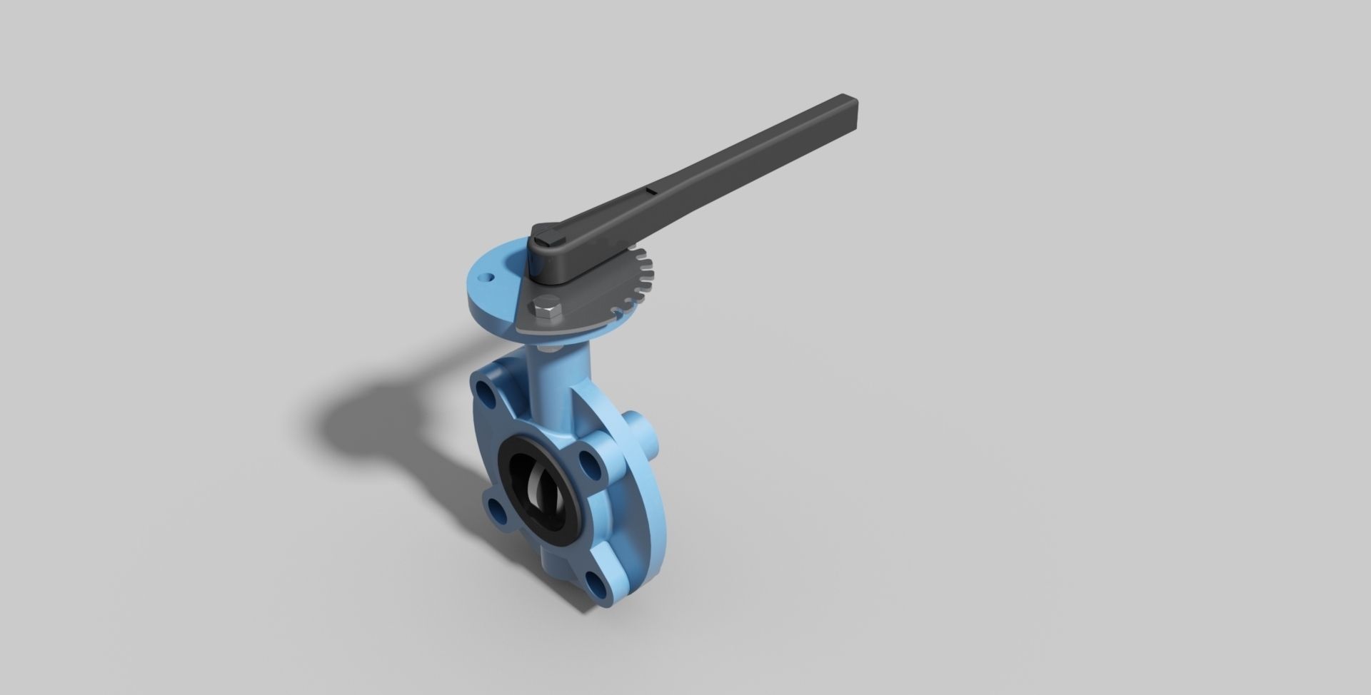 DN65 PN16 - Butterfly valve lug type NO - Autodesk Inventor 3D model_1