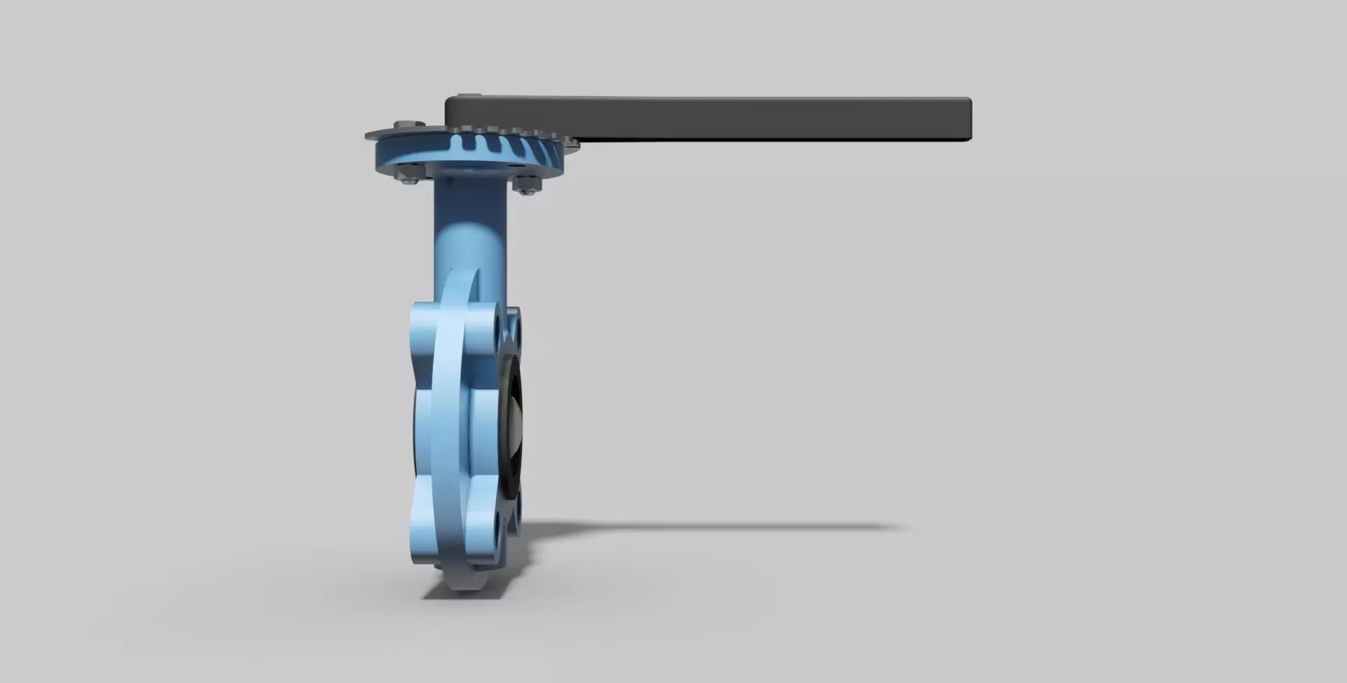 DN65 PN16 - Butterfly valve lug type NO - Autodesk Inventor 3D model_0