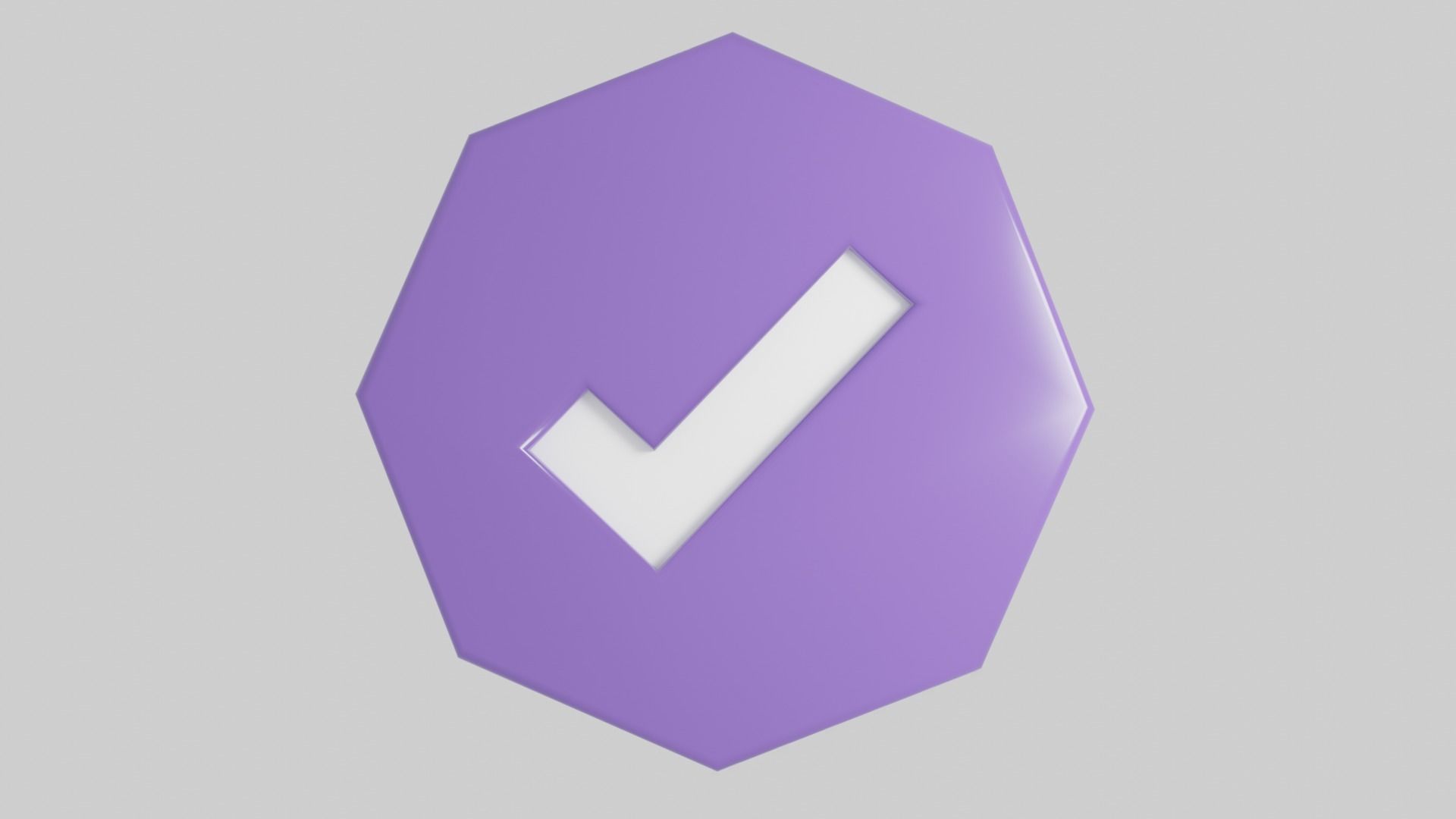 Twitch Partner Logo Low-poly 3D model_1