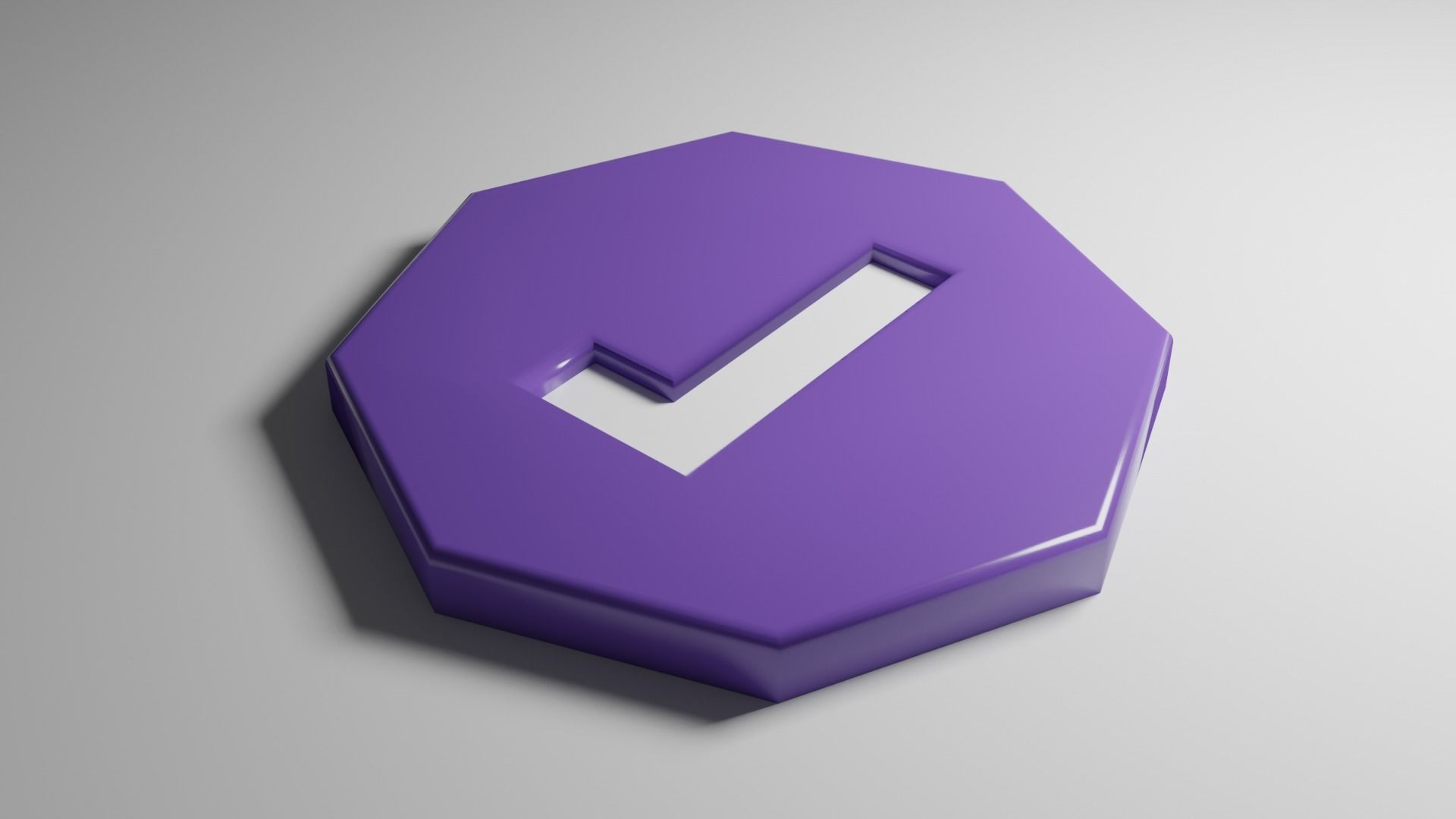Twitch Partner Logo Low-poly 3D model_2