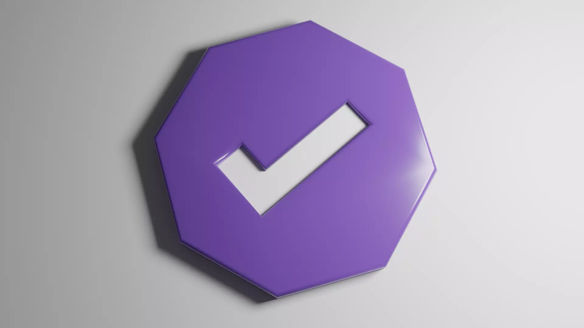 Twitch Partner Logo Low-poly 3D model_0