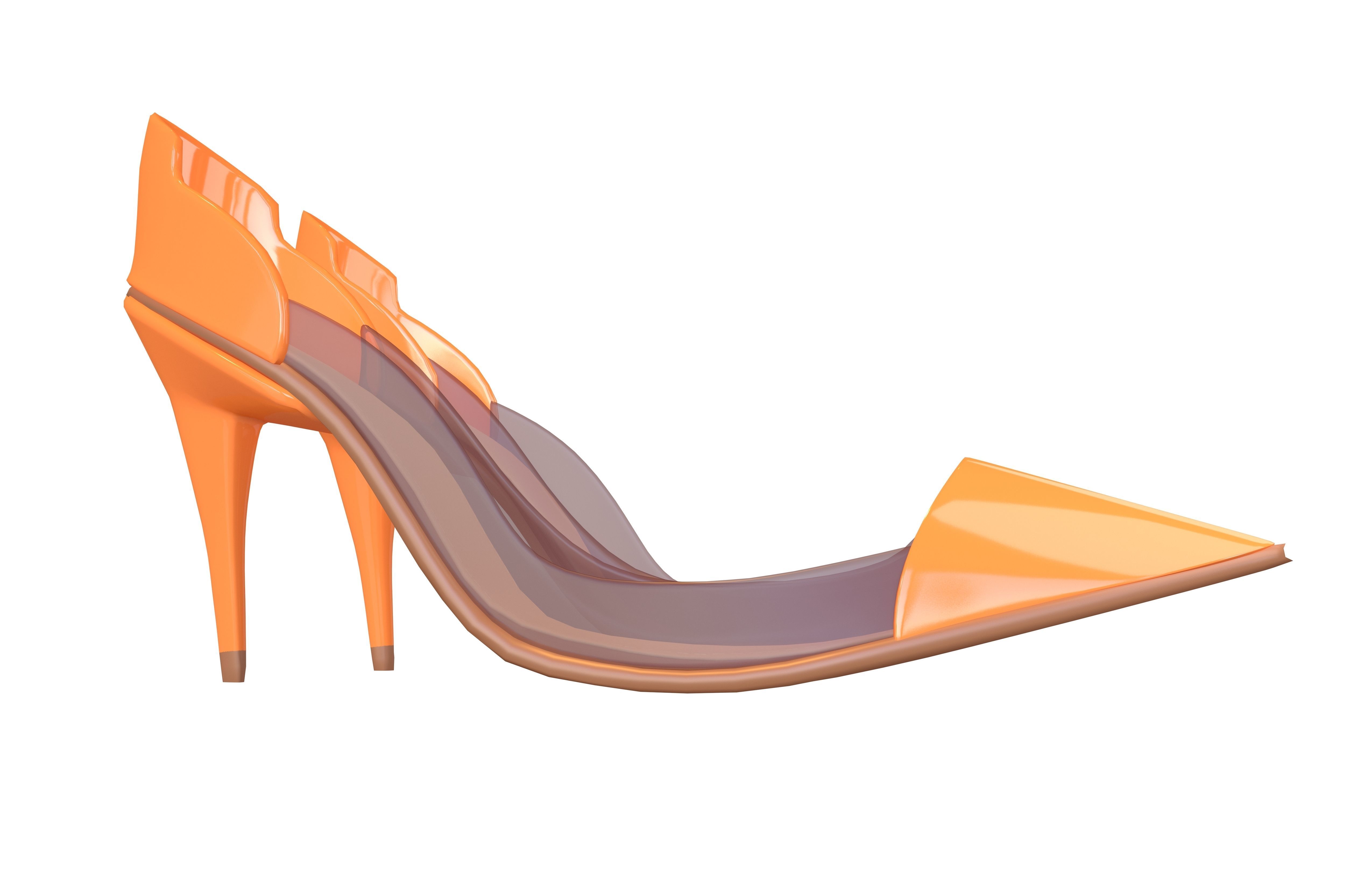 High Heel 14 Low-poly 3D model_3