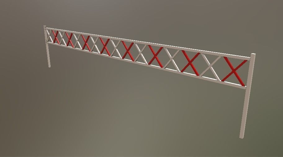 Roadblocks Pack Low-poly 3D model_11