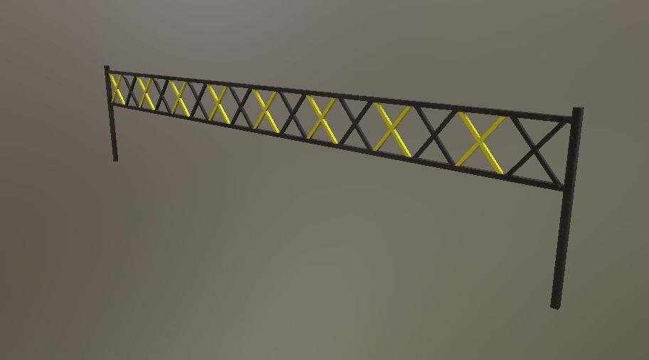 Roadblocks Pack Low-poly 3D model_12