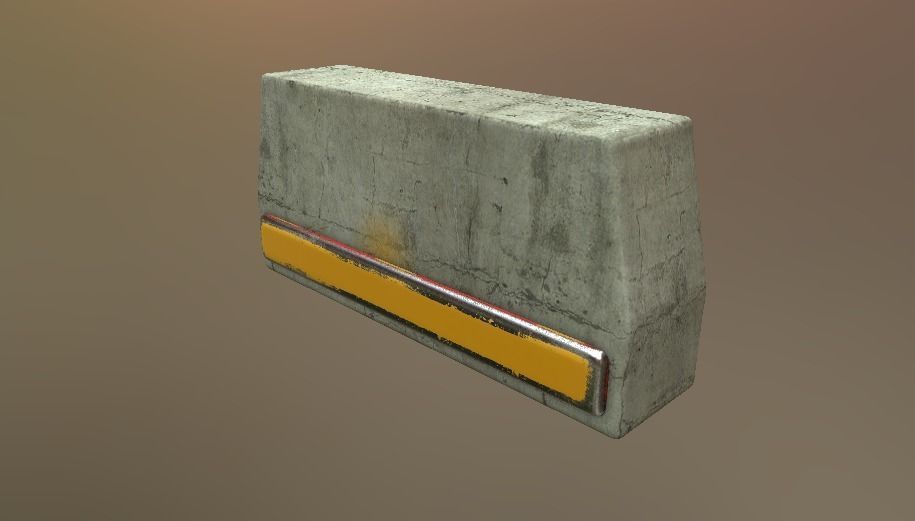Roadblocks Pack Low-poly 3D model_1