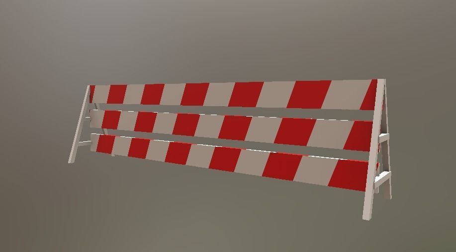 Roadblocks Pack Low-poly 3D model_15