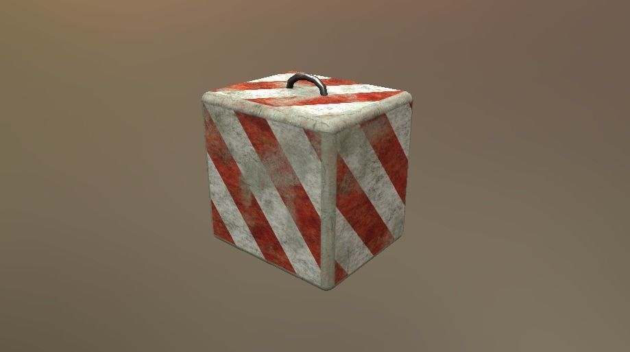 Roadblocks Pack Low-poly 3D model_8