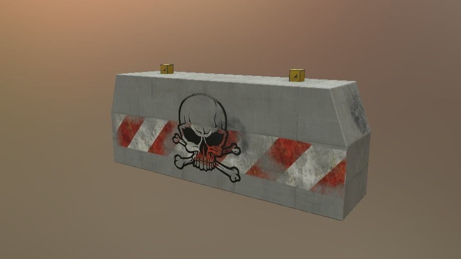 Roadblocks Pack Low-poly 3D model_9