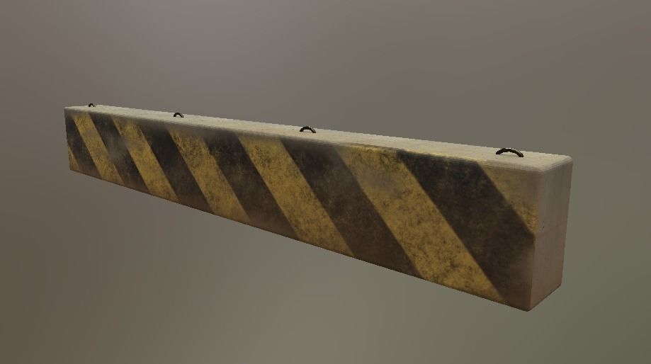 Roadblocks Pack Low-poly 3D model_7