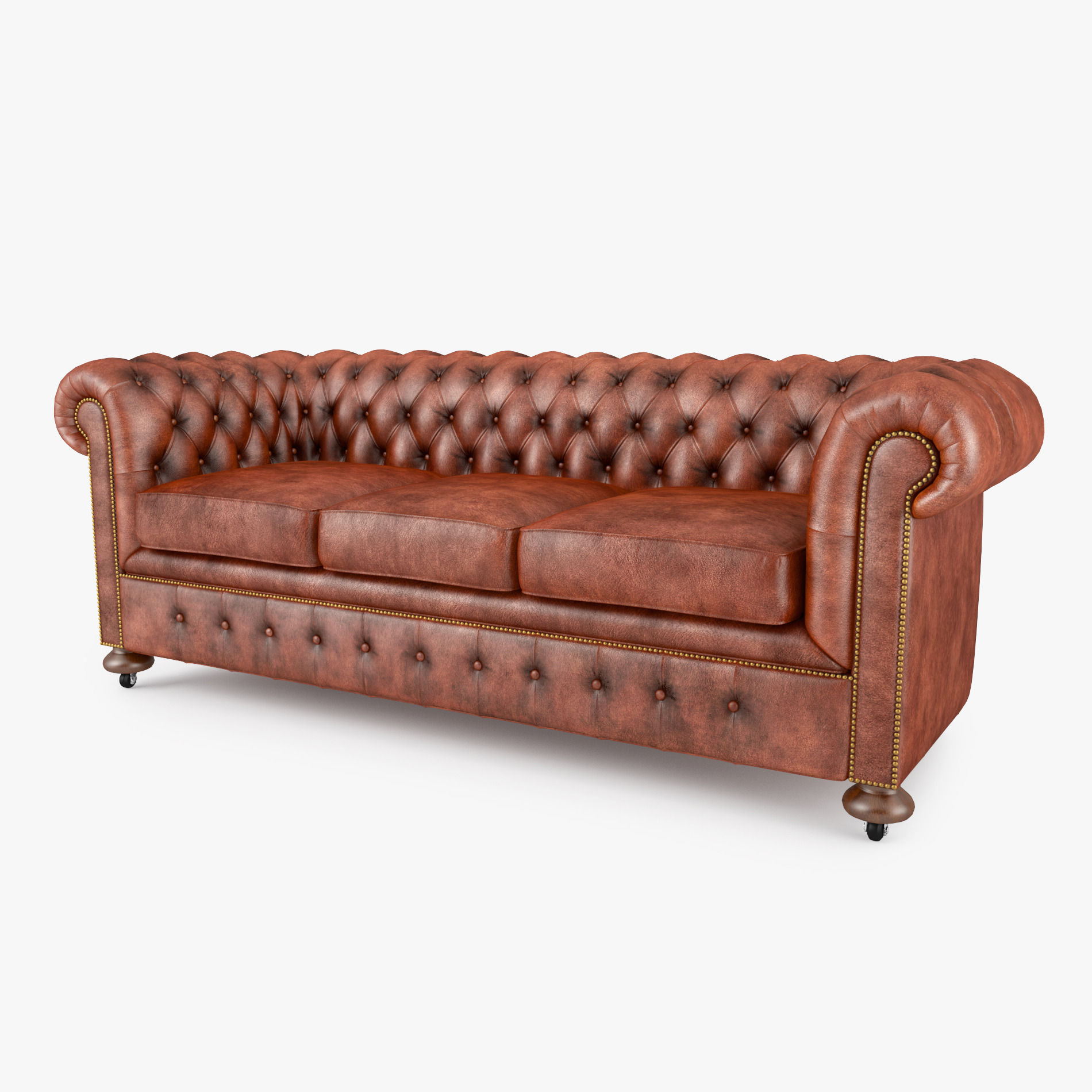 William Blake Sofa Chesterfield Leather 3D model_2