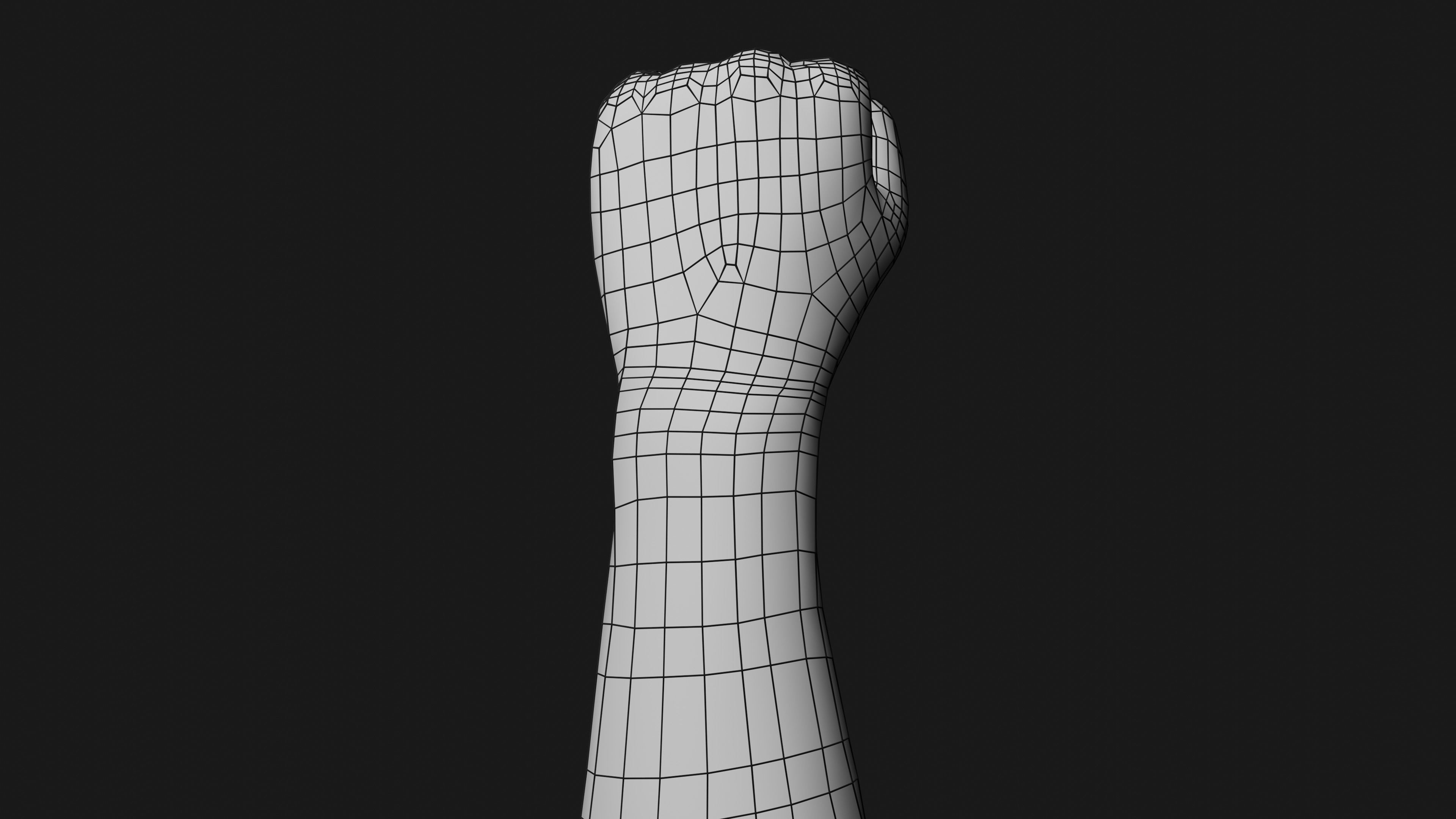 Male Left Hand Rigged Low-poly 3D model_26