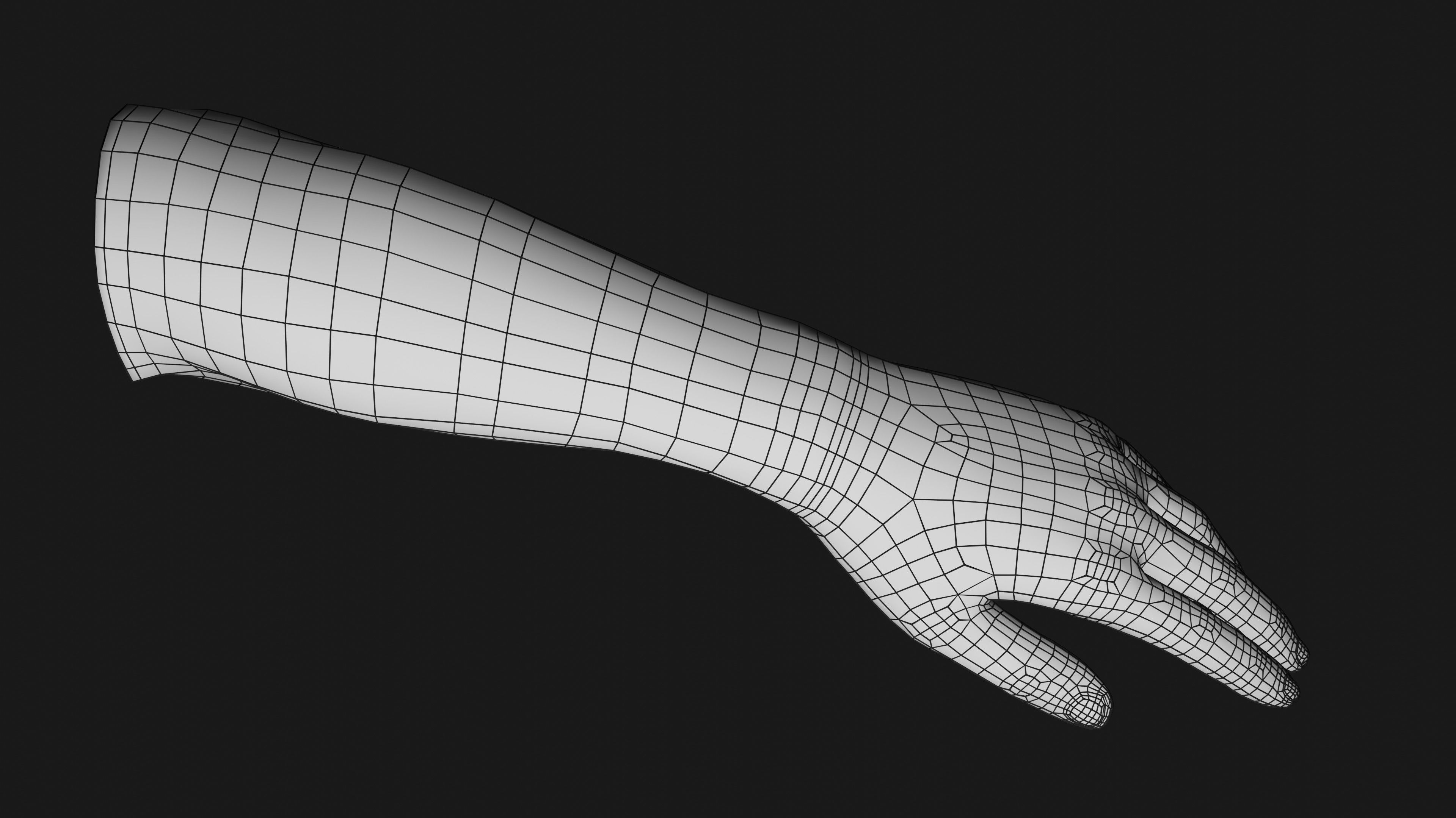 Male Left Hand Rigged Low-poly 3D model_20