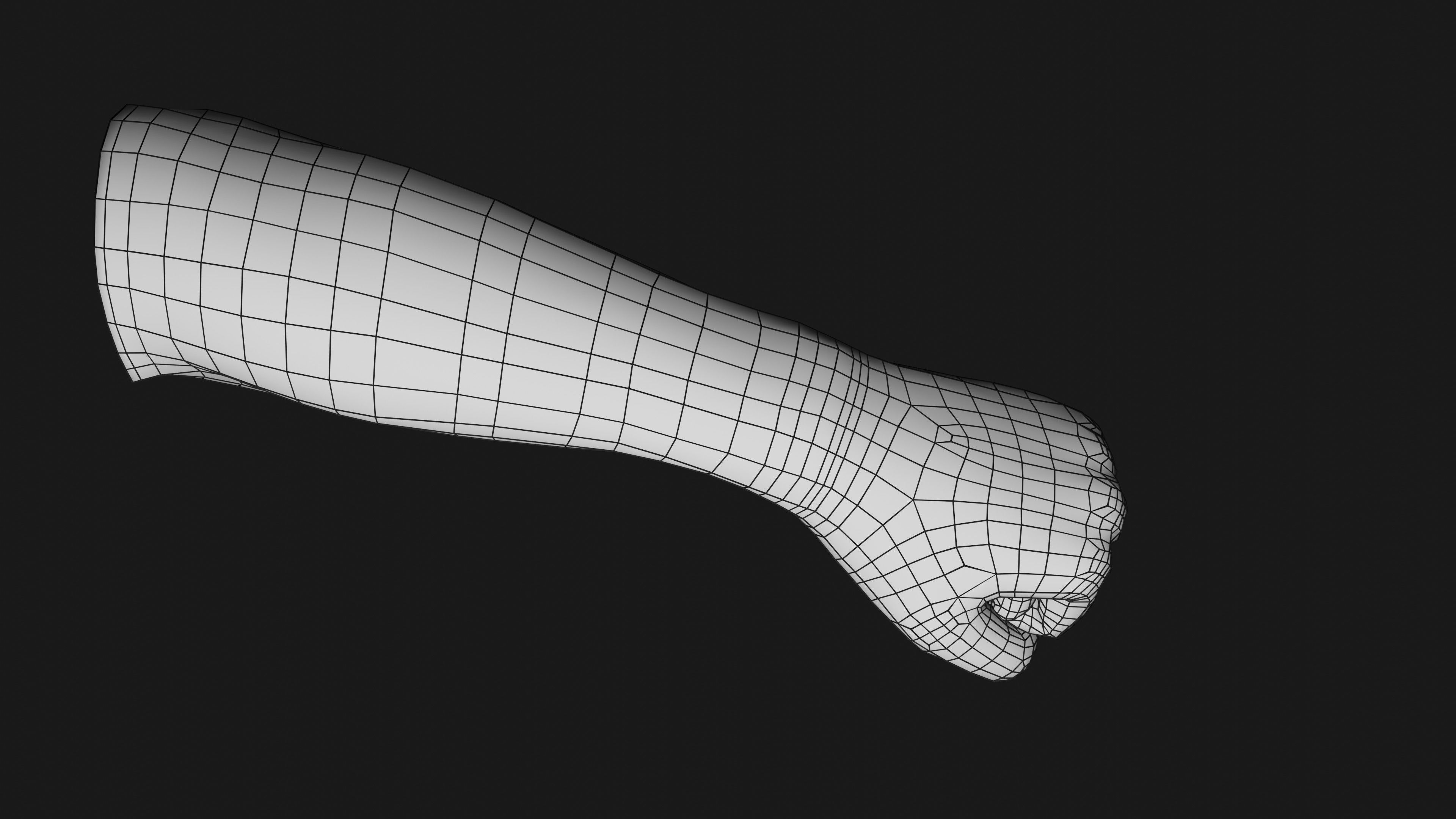 Male Left Hand Rigged Low-poly 3D model_21