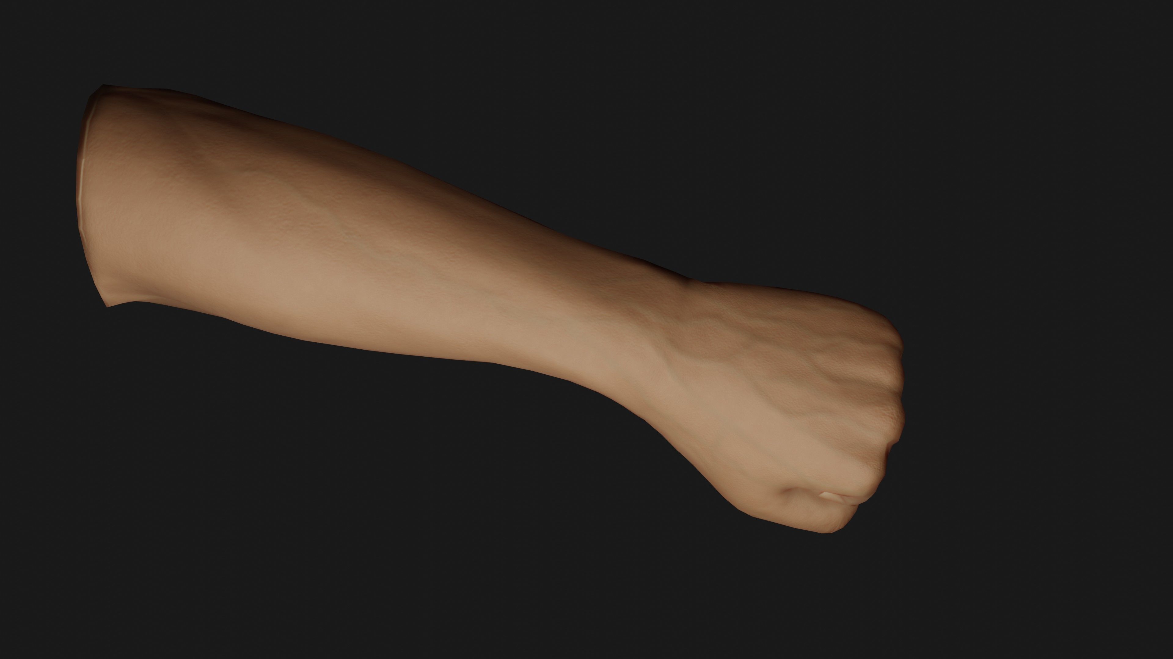 Male Left Hand Rigged Low-poly 3D model_13