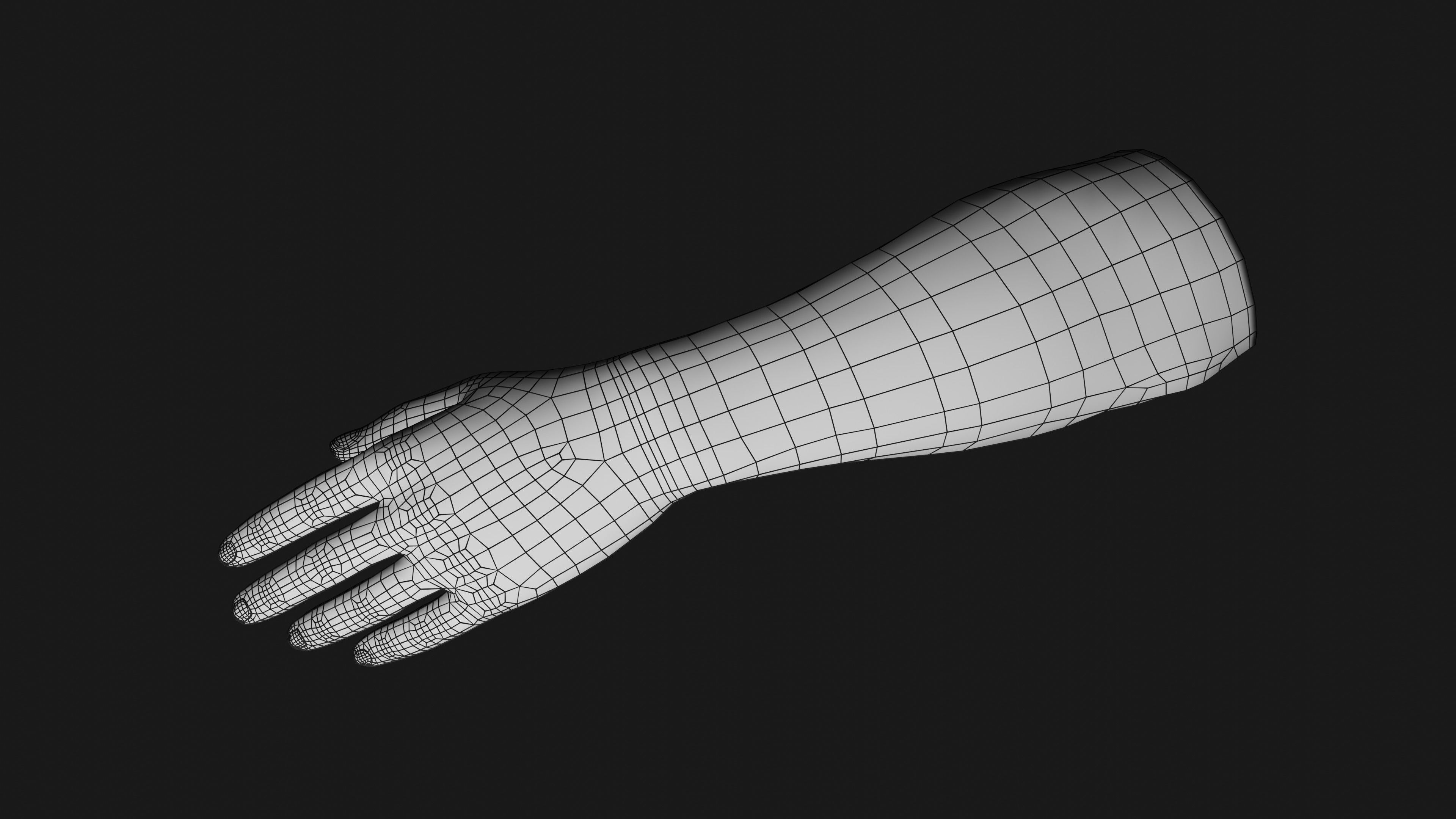 Male Left Hand Rigged Low-poly 3D model_29