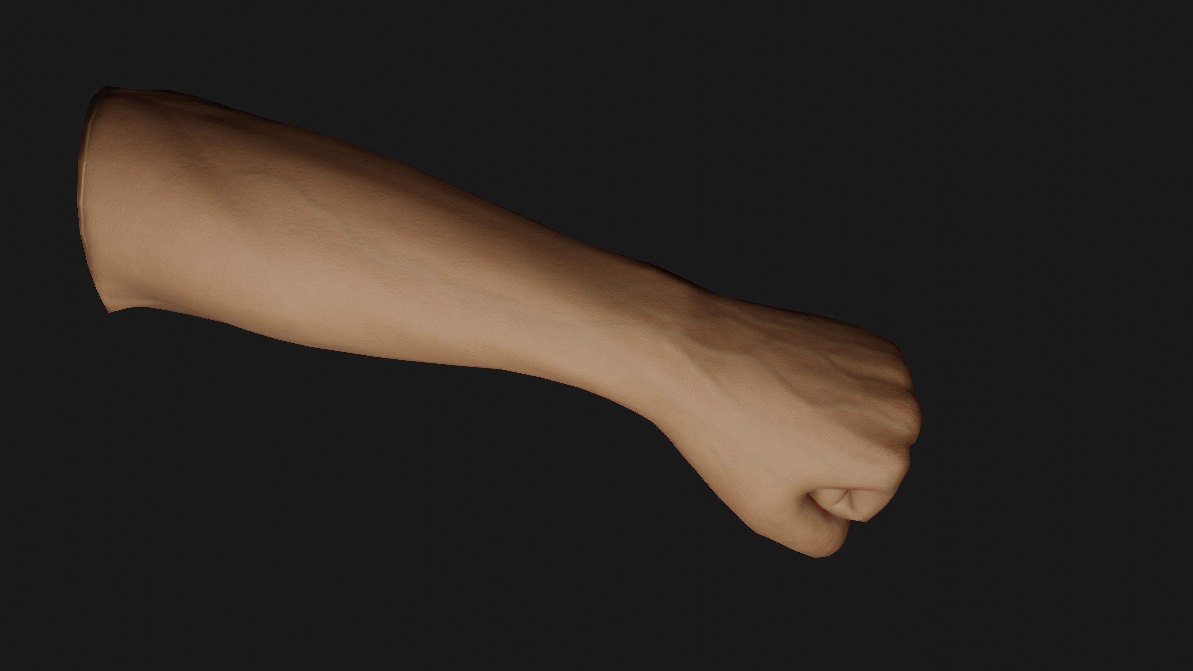 Male Left Hand Rigged Low-poly 3D model_6