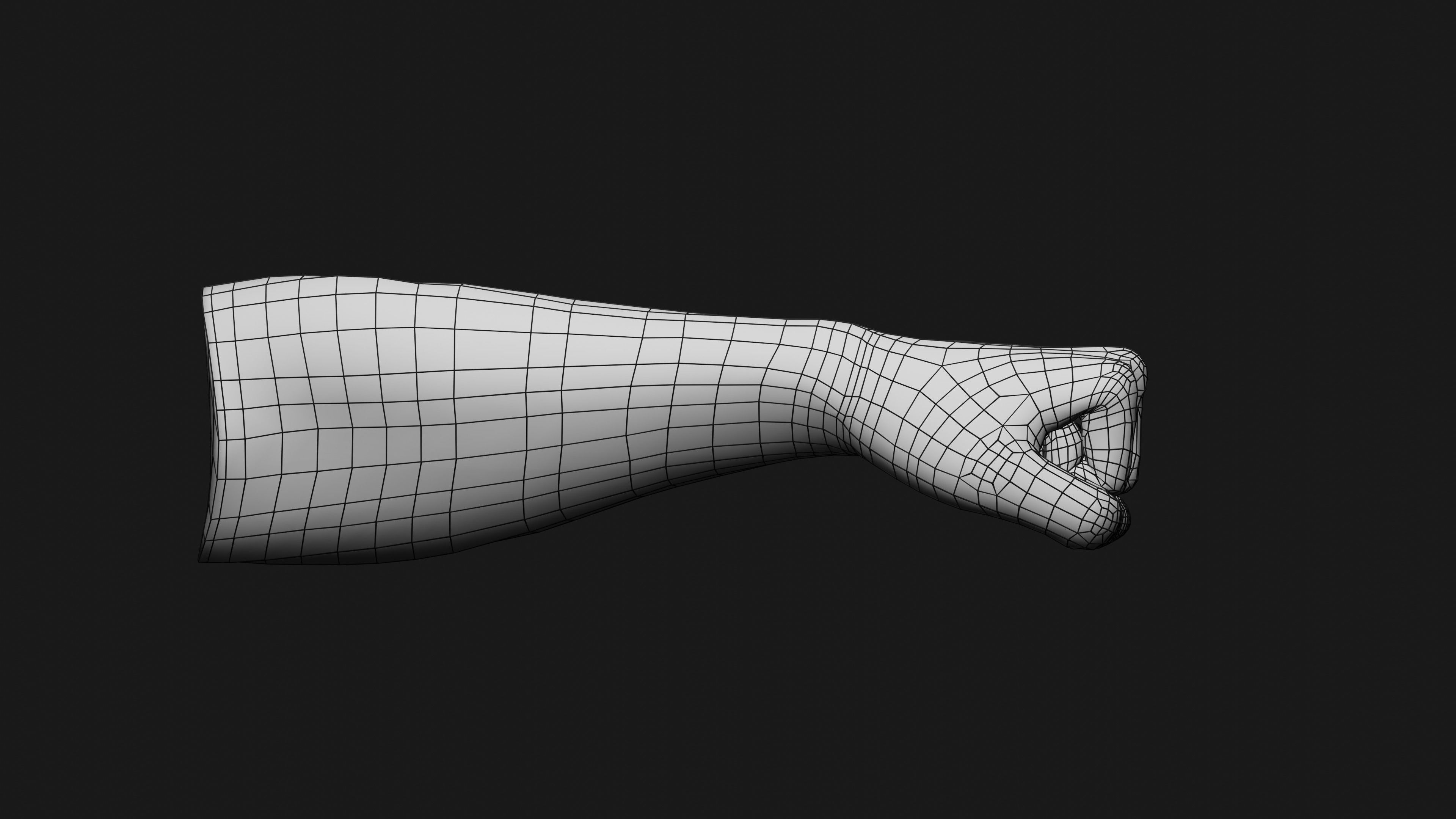 Male Left Hand Rigged Low-poly 3D model_18