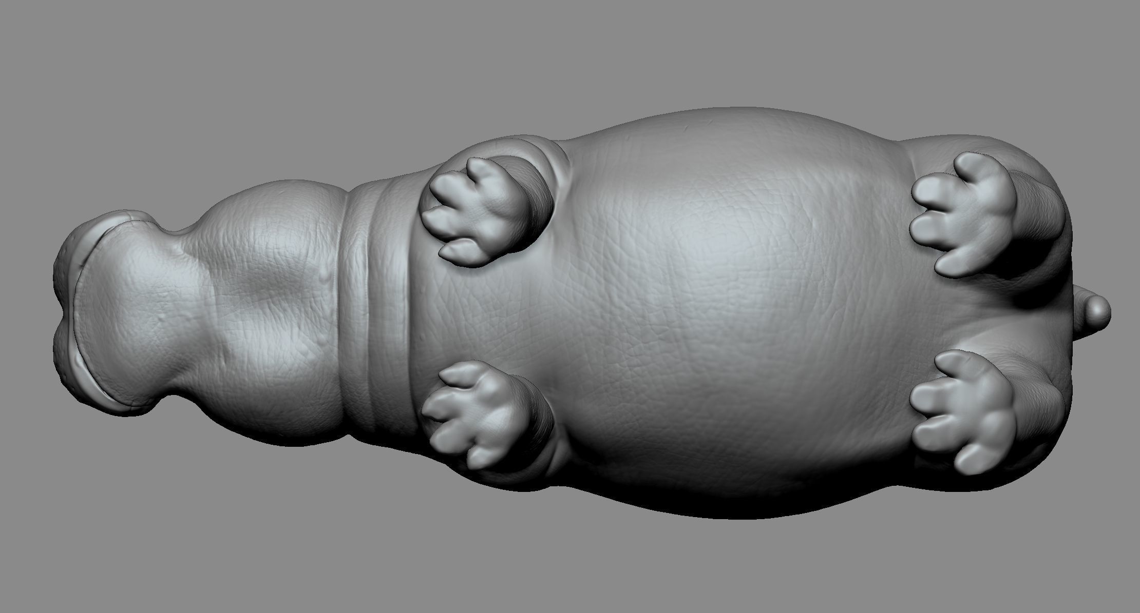 Hippo High 3D print model_5