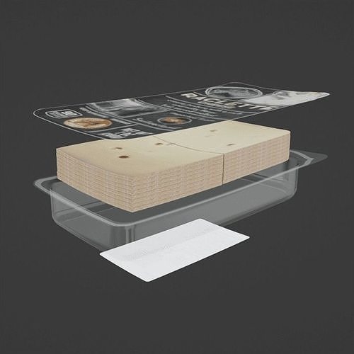 Package of Cheese 3 3D model 7