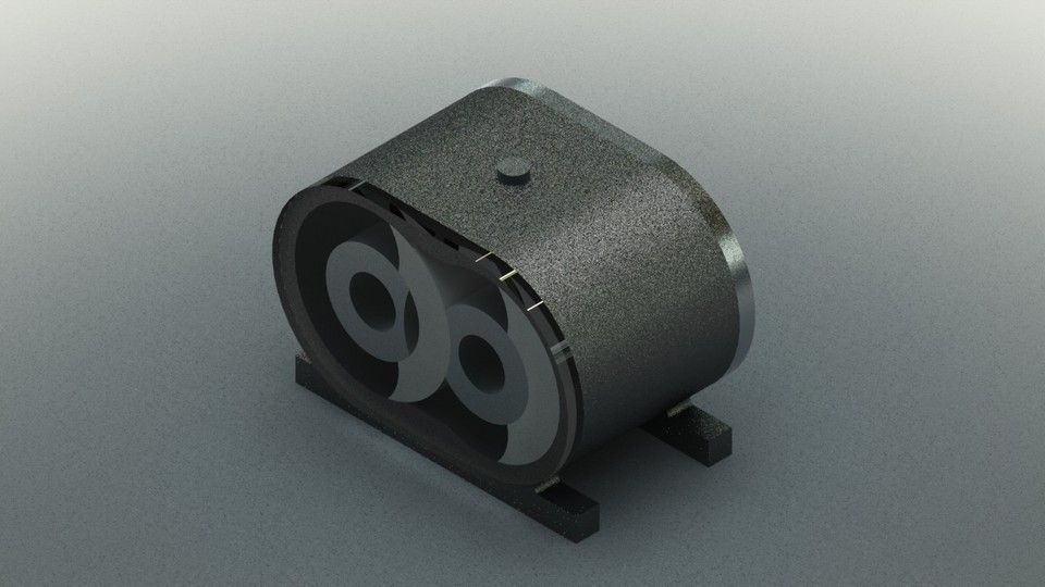 Rotary steam engine Free 3D model_1