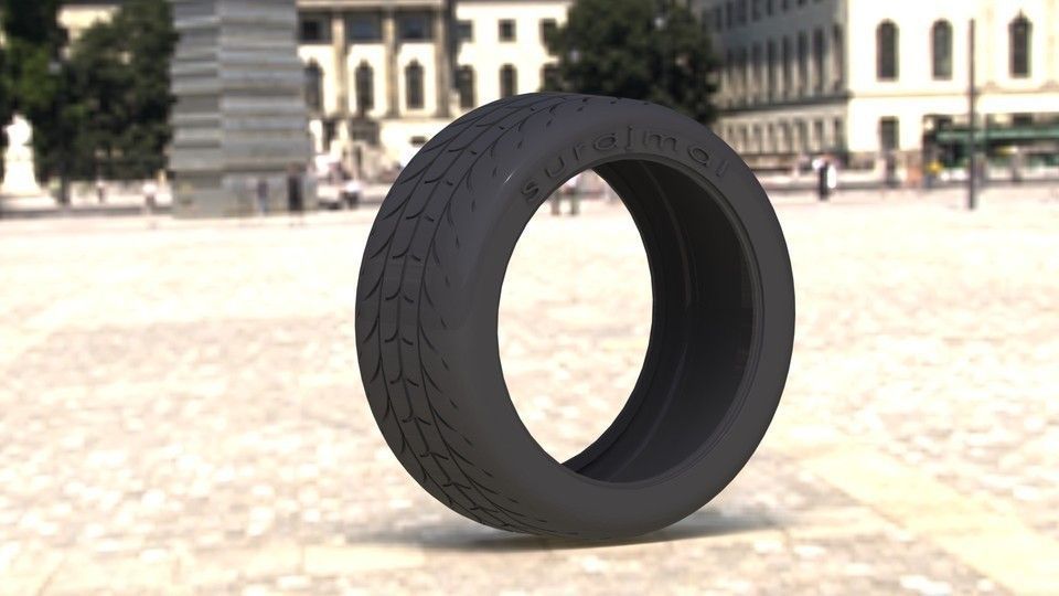 tyre motorcycle tire Free 3D model_2