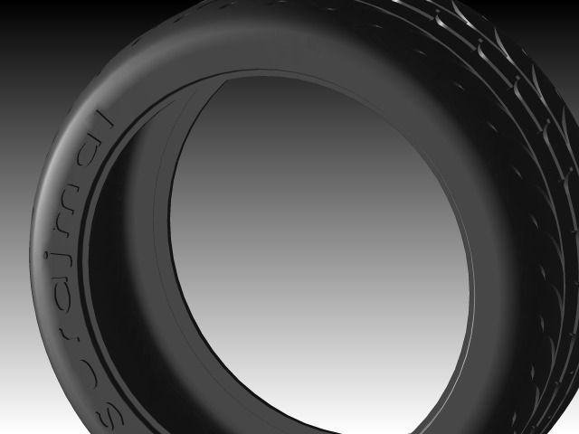 tyre motorcycle tire Free 3D model_3