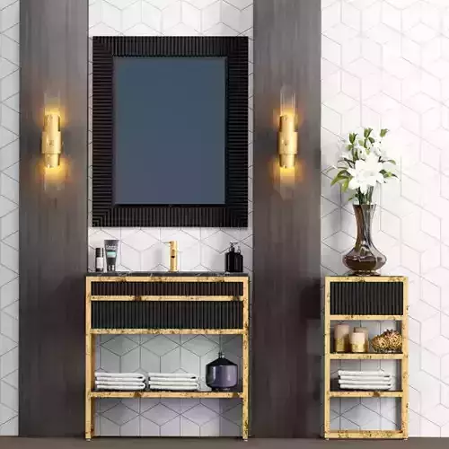 Bath 1 bathroom vanity gold