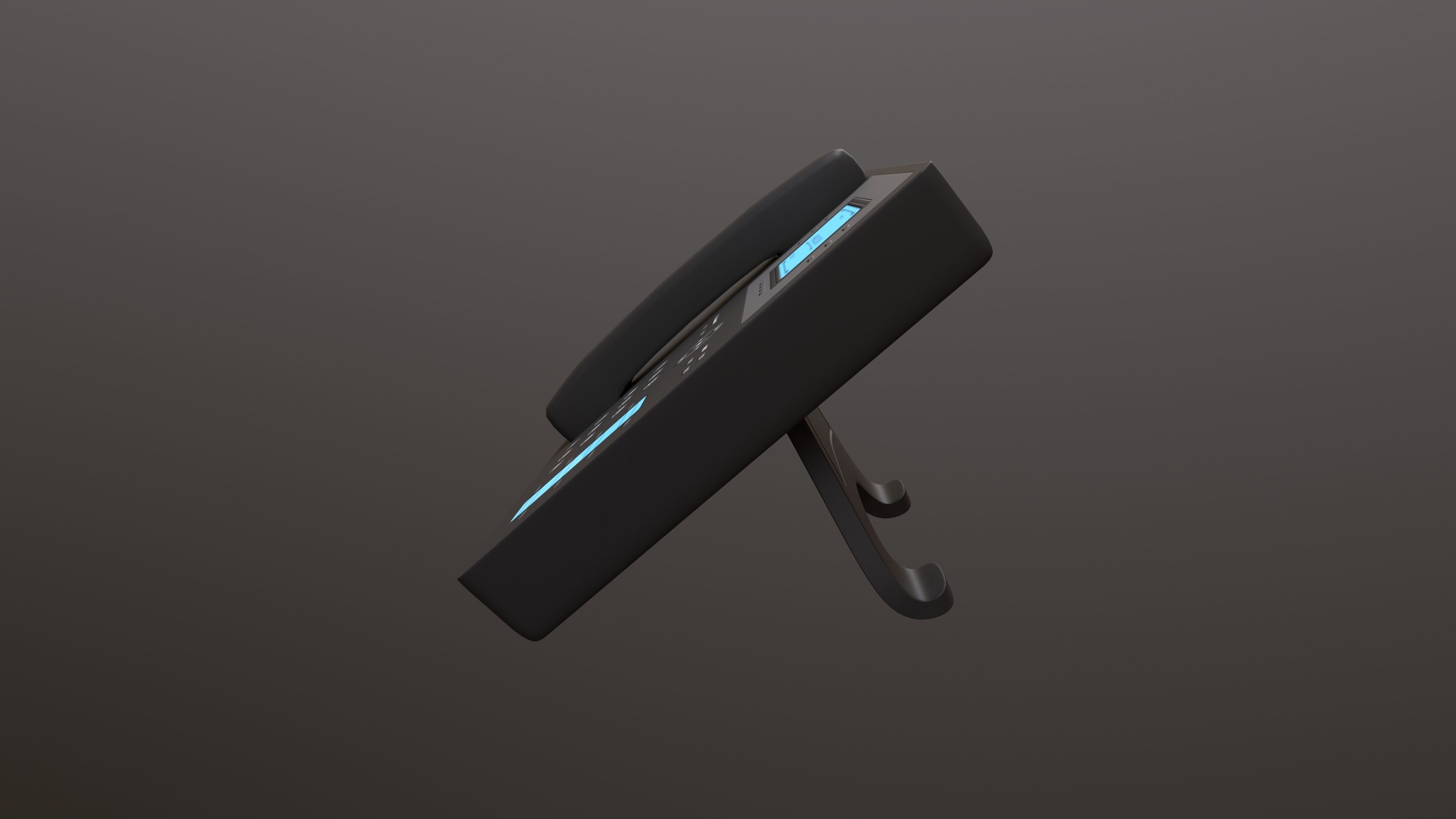 Office Phone Low-poly 3D model_3