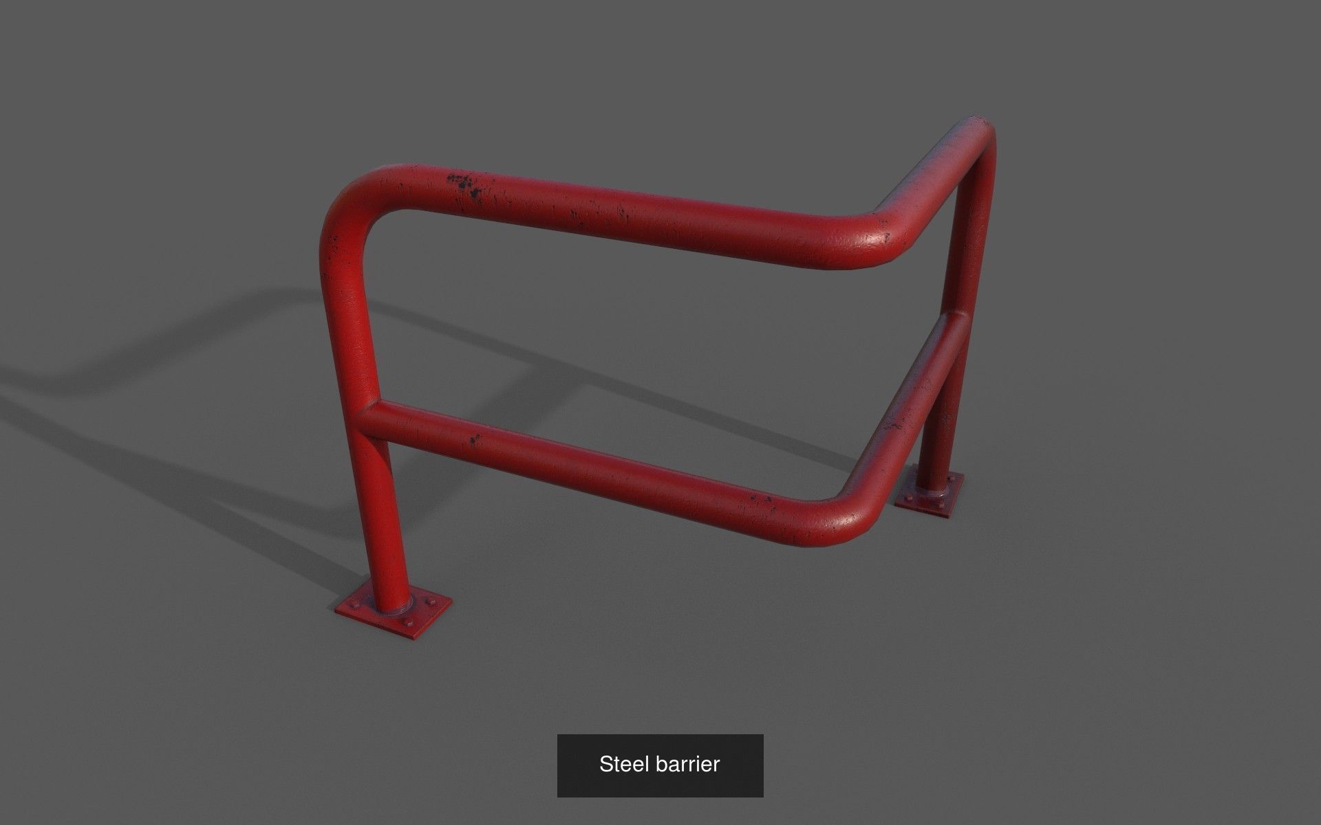 Steel barriers 3D Model Collection_1