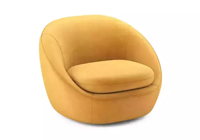 Cozy Swivel Chair Westelm 3D model