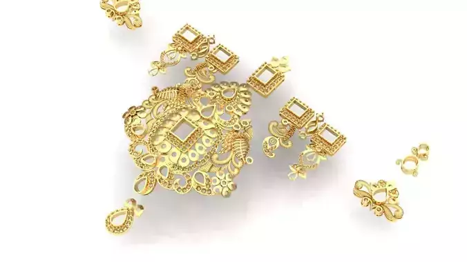 peacock Necklace design