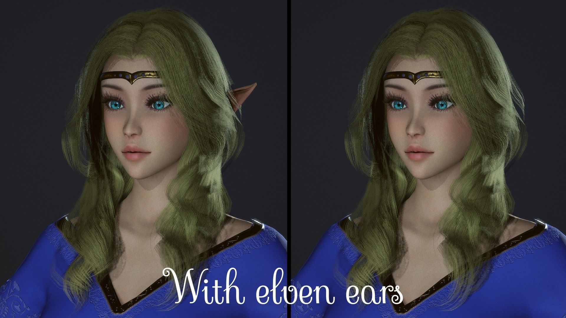 Wizard Girl - Game Ready Character Low-poly 3D model_17