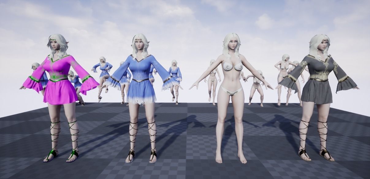 Wizard Girl - Game Ready Character Low-poly 3D model_19