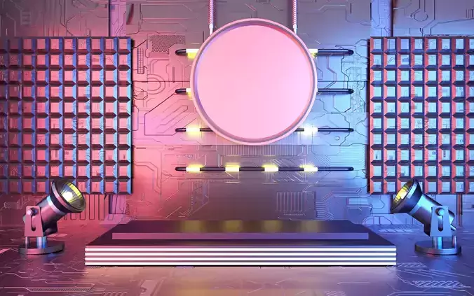 Cool stage  cyberpunk