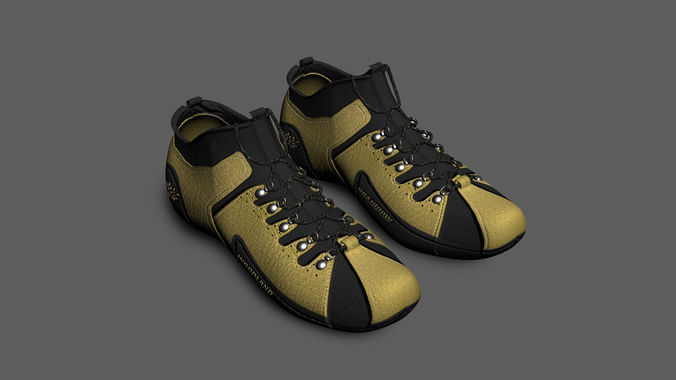  shoes 3d model woodland Low-poly 3D model