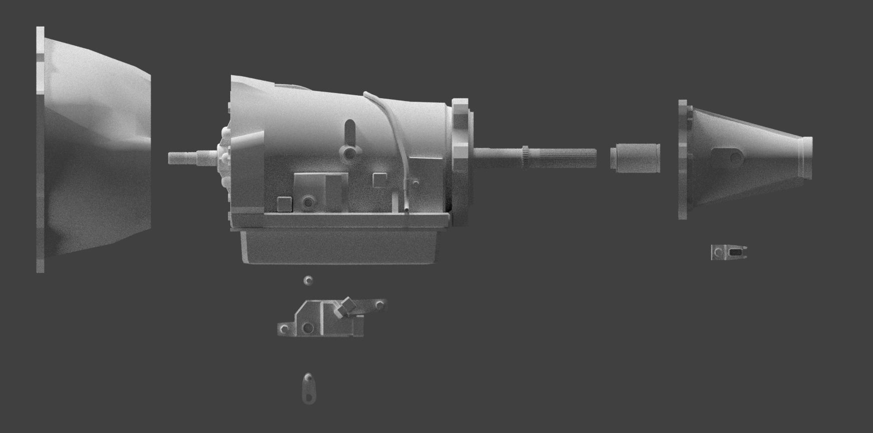 GM Bolt pattern generic Automatic Transmission 3D model_3