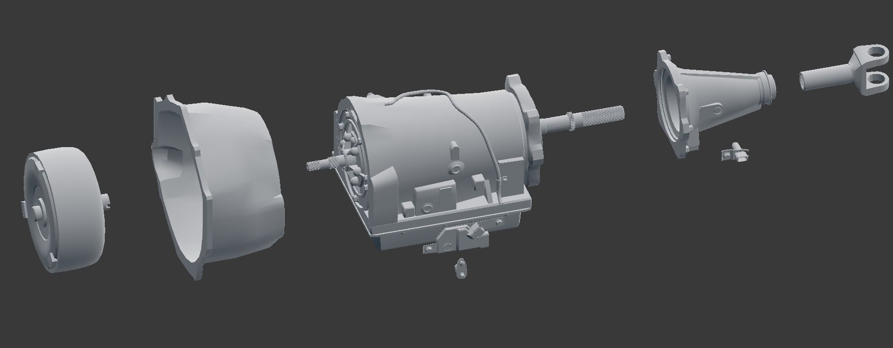 GM Bolt pattern generic Automatic Transmission 3D model_1