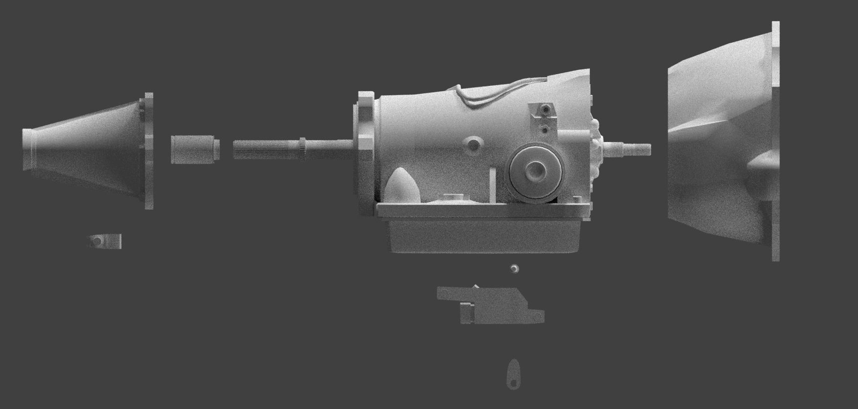 GM Bolt pattern generic Automatic Transmission 3D model_4