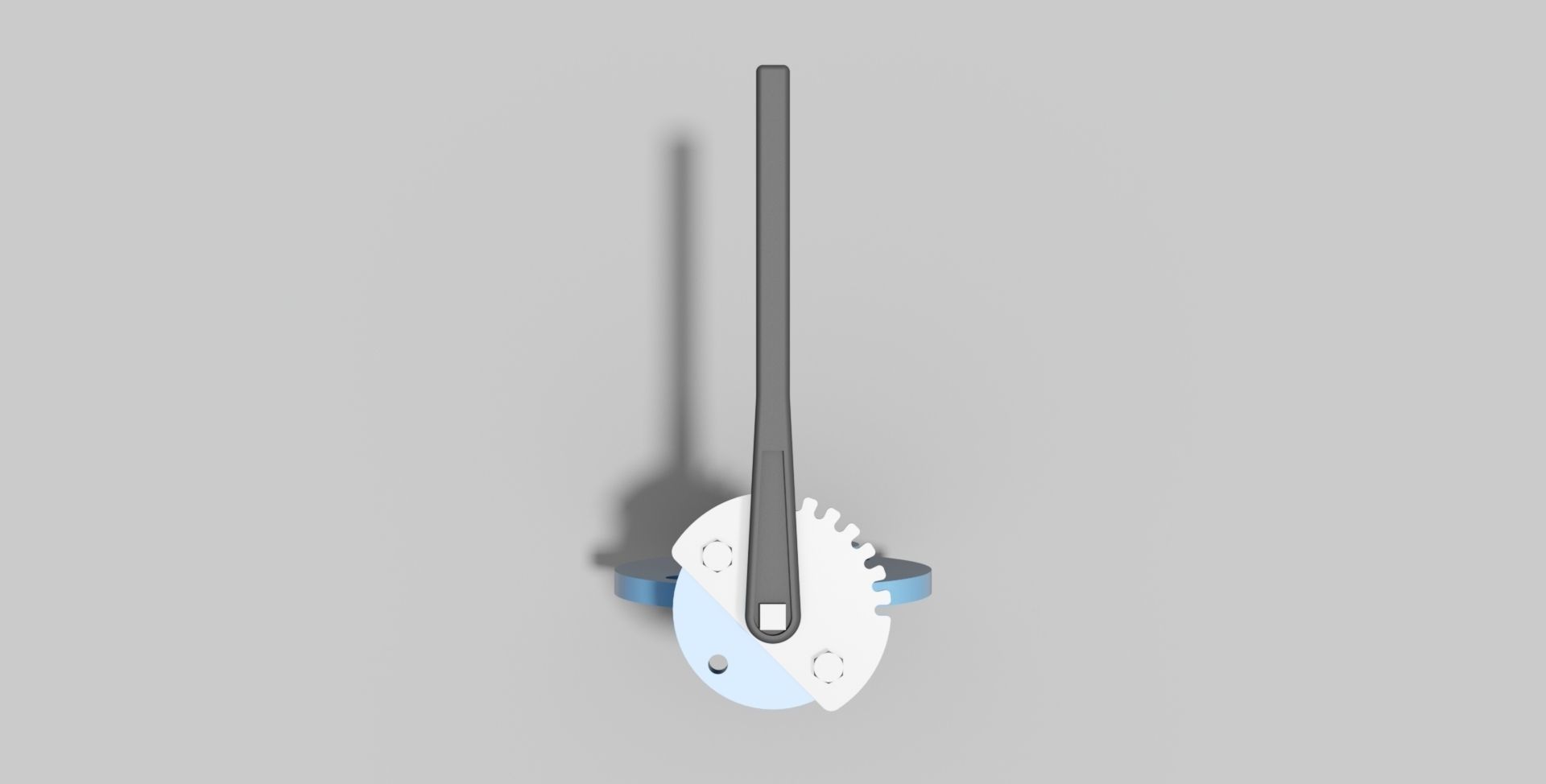 DN65 PN16 - Butterfly valve mono flange NO - Autodesk Inventor 3D model_2