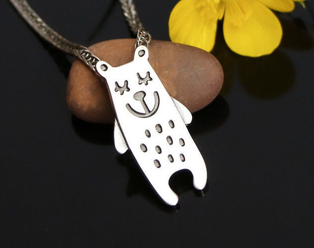 3D jewelry model for kids Bear jewelry pendant necklace charm 3D print model