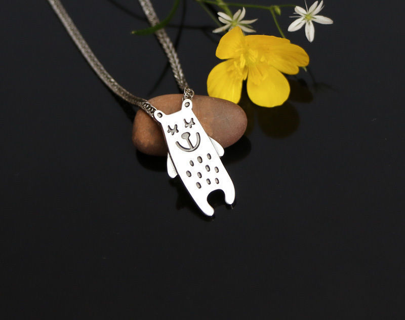 3D jewelry model for kids Bear jewelry pendant necklace charm 3D print model_1